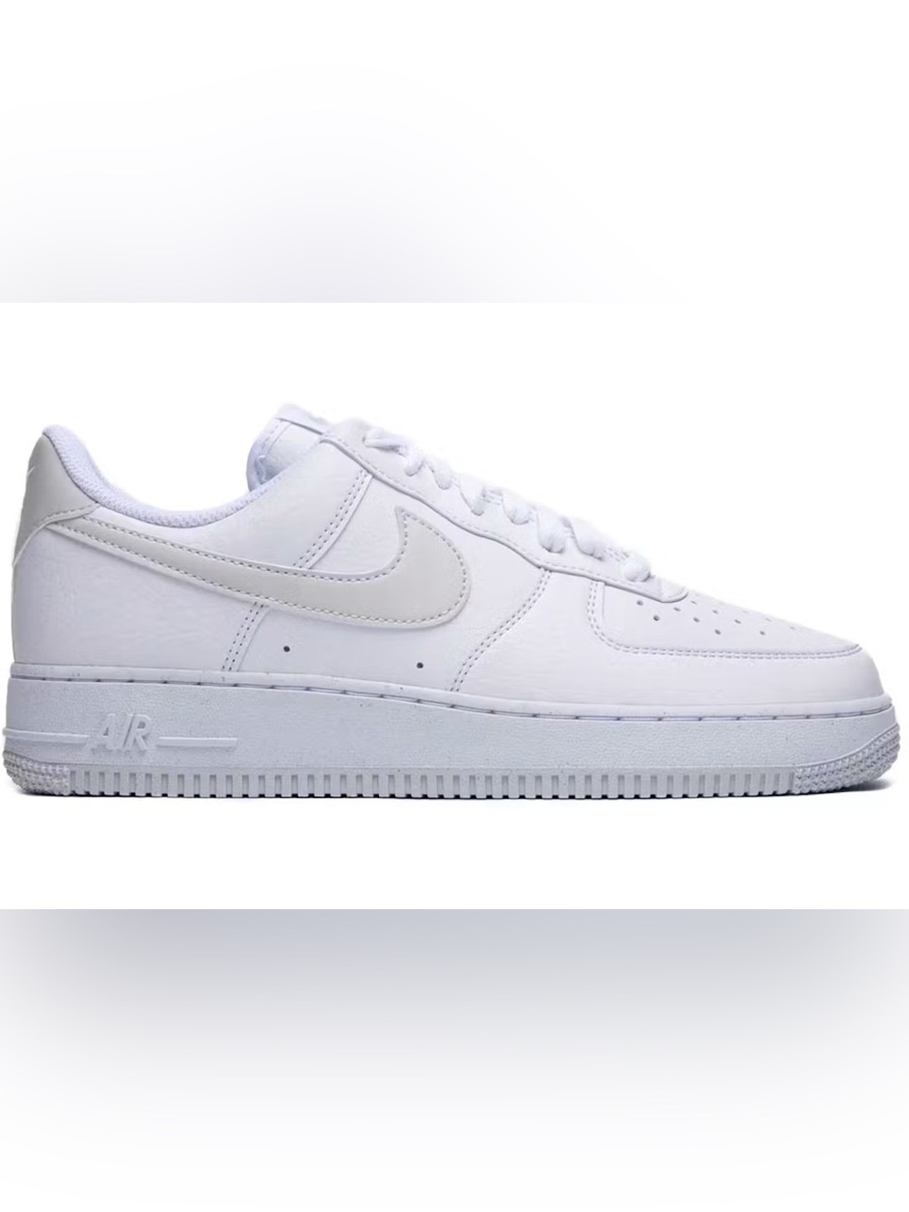 Nike White Low-Top Sneakers with Light Gray Swoosh